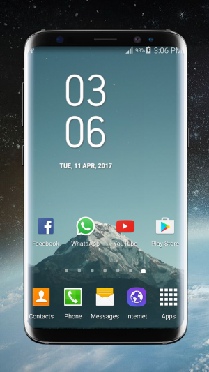 Galaxy S8 Plus Digital Clock Widget