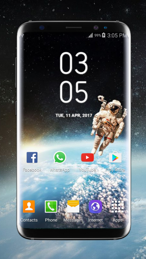 Galaxy S8 Plus Digital Clock Widget